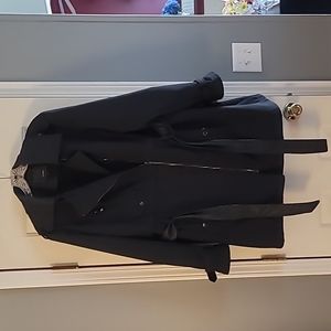 Black Steve Madden belted coat